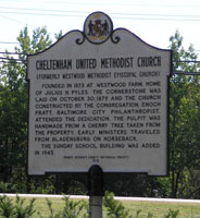 Marker for Cheltenham Methodist Church