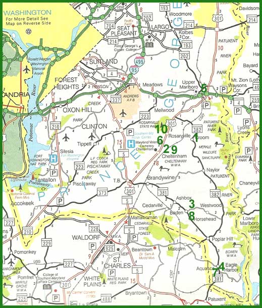 Map of church locations
