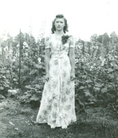 Betty dressed for dance with Bob